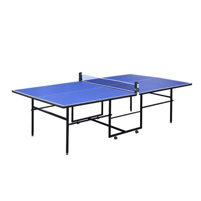 China Portable MDF Table Tennis Training Equipment (4PCS) Fold Up Ping Pong Table With Wheels for sale