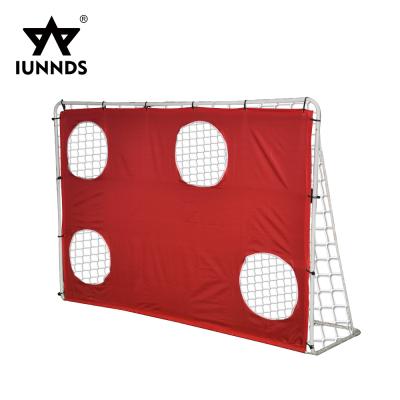 China Goal Net Soccer Training Equipment Steel Goals Tube Consturction 7 x 5 Soccer Pi With Shooting Targets for sale