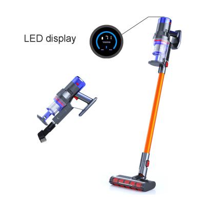 China Powerful Ultra Quiet Portable Dry Bagless Rechageable Car BLDC Cordless Vacuum Cleaner Led Display Handheld Stick for sale