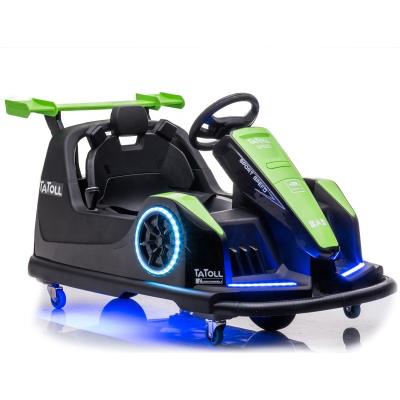 China Ride On Toy Latest 12V Cheap Electric Kids Go Kart For Sale 360 ​​Spin Steering Wheel Drift Ride On Bumper Car For Kids To Drive for sale