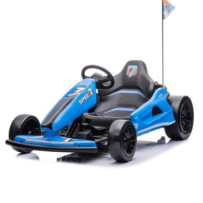 China 2021 Wonderful Kids 24V Electric Racing Go Kart 24V Big Power Wheel Drift Ride On Car 6 INCH for sale