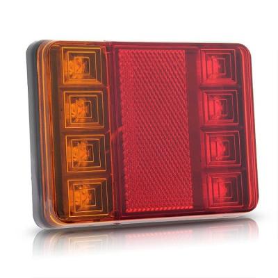 China Brake Waterproof 8 Led Tail Light Rear Lamps Pair Boat Trailer 12V Tail Parts For Caravan Trailer Truck Reverse Indicator for sale