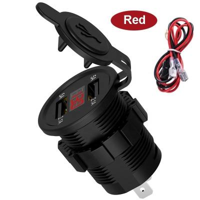 China China-chic New Universal Car Charger USB Vehicle DC12V-24V Waterproof Dual 5V USB Charger 2 Port Power Socket For Iphone Samsung Z2 for sale