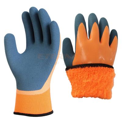 China Keep Hot Hot Sale Cold Weather Latex Coated Work Finish Oil Resistant Waterproof Sandy Work Gloves for sale