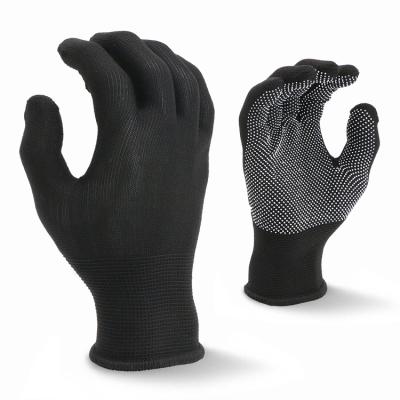 China Flexible 13Gauge Polyester Knit Dotted Gloves for sale