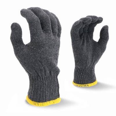 China Polyester Flexible Gray Cotton Blend Twine Knitted Hand Gloves zu verkaufen