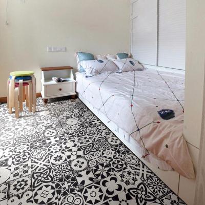 China TEXING PM2707 Rustic Tiles White And Black Mix Package Encaustic Ceramic Pattern Floor Tiles for sale