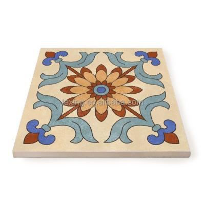 China TKT2013 Rustic Tiles Workmanship Rustic Craftsmanship Stunning Floral Kitchen Art Tile Various for sale