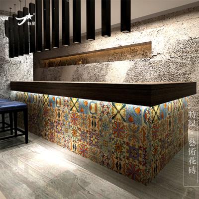 China Rustic Tiles TEXING---TKT2004 Factory Supply Hand Painted Toilet Customized Ceramic Tile for sale