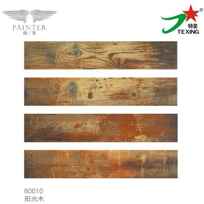 China Glazed Metallic Wooden Tiles Look Ceramic Tiles Philippines Price 150*800 Mm With Special Patterns for sale