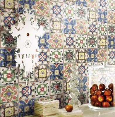 China Rustic Tiles Hand Painted Moroccan Ceramic Tile for sale