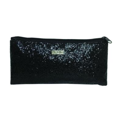 China Fashion china factory glitter zippered pouch black glitter pouch cosmetic bag glitter pouch for sale