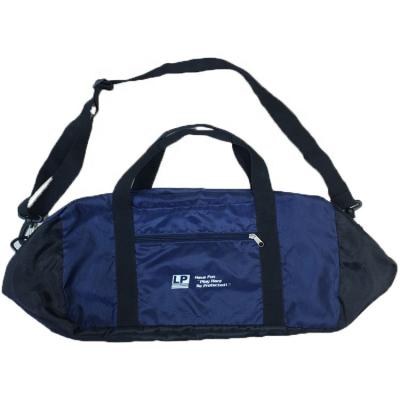 China Custom Grid Waterproof Polyester Bag Outdoor Sports Large Capacity Memory Foldable Travel Bag for sale