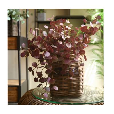 China Country Style Eucalyptus Stem Bouquet Greenery Artificial Silk/Elegant Rural Style Faux Flower Supplies Contact Leaf Branch Real Style Seeds Artificial Eucalyptus for sale