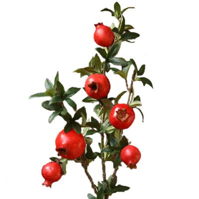 China Neary Top Natural Simulation China Pomegranate Fruit Artificial Branches For Garden Festival Decoration for sale