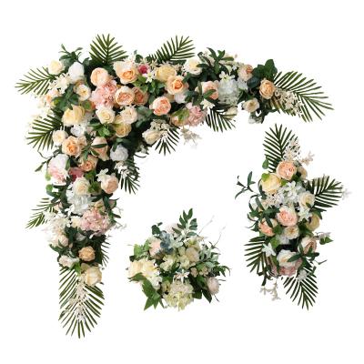 China Silk Archr Wedding Decor Artificial Flower Runner Garlands Table Runner Party/Wedding/Wedding Arch Decor Flower Home Decoration Centerpieces for sale