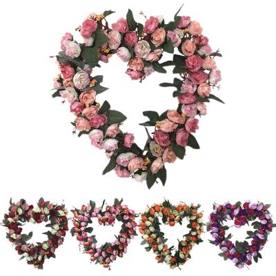 China Hot Selling Artificial Plants Arch Garden Wall Hanging Home Outdoor Wedding Decor Party/Wedding/Rose Vine Silk Flower Garland Home Decoration for sale