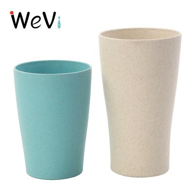 China WeVi 400ml Sustainable Reusable Bamboo Fiber 100% Degradable Wheat Cups For Office And Home for sale