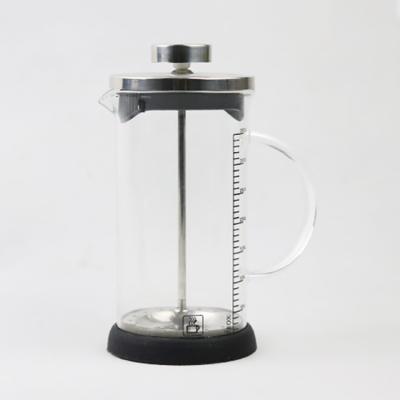 China 600ml Customized Borosilicate 350ml Press Stainless Steel Sustainable Glass French Coffee Plunger Set for sale