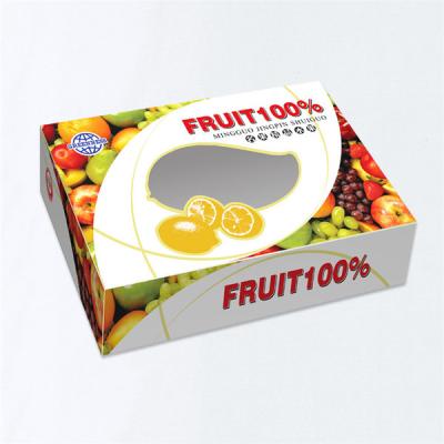 China Recycled materials pearl orange fruit box fruit box grape fruit box with transparent window and custom printing for sale