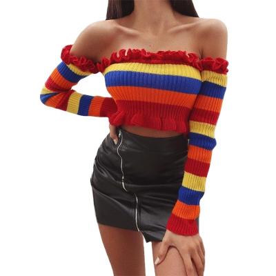 China 2021 New Manufacturer High Quality Color Springs Summer Sweater Striped Knitwear Anti-wrinkle for sale