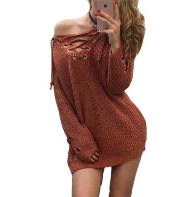 China Anti-wrinkle 2021 summer spring women's cross-strap sweater dress wholesale high quality sweater manufacturer for sale