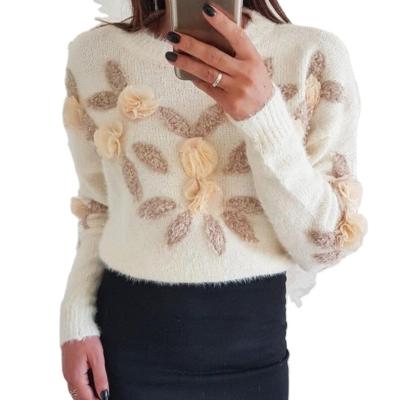 China Manufacturer High Quality Women's Anti-wrinkle 2021summer Autumn Sweater Pullover With Embroidery Sweater for sale