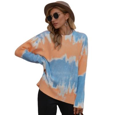 China Anti-Wrinkle 2021 Manufacturer High Quality Spring Sweater Women's Spring Summer Wholesale Style Long Sleeves Sweater Hot Head Mosaic Color Loose for sale