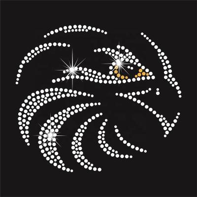 China Hotfix Eagle Rhinestone Transfers Crystal Eco-Friendly Pattern for sale