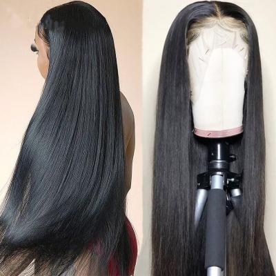 China Lace 13*6 Front Wig, HD Transparent Body Wave Human Hair Cheap Virgin Brazilian Hair Silky Straight Wigs For Black Women for sale