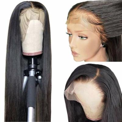 China Hot Silky Straight Human Hair 13x4 Lace Front Human Hair Wig 150 Density Hd Wholesale Silky Straight Hair Lace Front Peruvian Wigs for sale