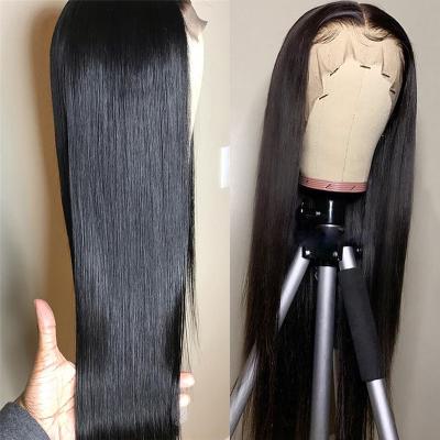 China Wholesale Hd 13X4 Virgin 150% Density Raw Indian Hair Body Wave Lace Front Natural Transparent Lace Front Human Hair Wigs for sale