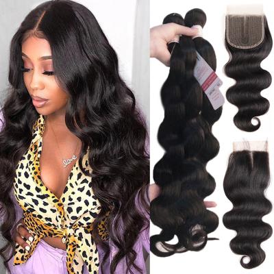 China Free Sample Curly Brazilian Virgin Hair Vendors Raw Bundles With Closure 100% Unprocessed Hair Extensions Cuticle Aligned Hair for sale