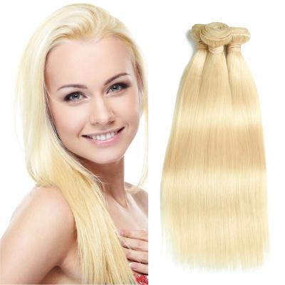 China Straight Blonde 613 Hair Bundle, Cuticle Aligned 613 Indian Hair Bundle, Raw Drawn Double 613 Virgin Hair Bundles for sale