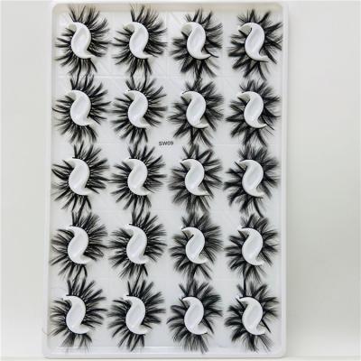 China Newest Style Color Book Custom Packing 20 Pair Natural Soft Lashes Premium Silk Lashes 3d Lashes Wholesale for sale