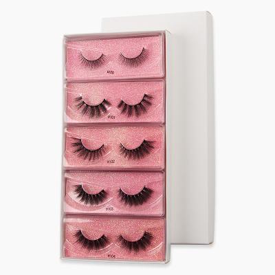 China Natural Soft False Eyelash Sets Bottom Full Strip Lashes Box Color Strip Lashes (Old) Fluffy for sale