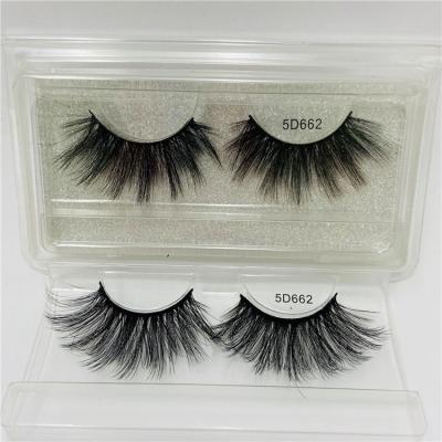 China Wholesale Natural Soft Silk Lashes 25mm 5D False Mink Eyelashes Bulk Silk False Eye Lashes Custom Private Label Packaging Box SILK5D662 for sale