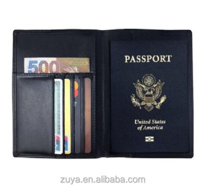 China Custom Large Capacity Passport Money Travel Holder PU Leather RFID Blocking Travel Passport Holder Cover Wallet With Card Slot Ticket Holder for sale