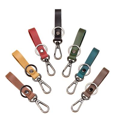 China Promotion Gifts Custom Logo Cute Metal Car Key Chain Split Leather Key Chain For Promotion Weeding Travel for sale