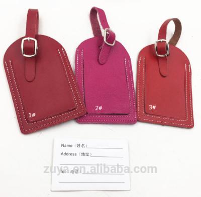 China Lugguge Tag For Travel OEM Design Promotion Bag Tag Custom Embossed Leather Luggage Tags for sale