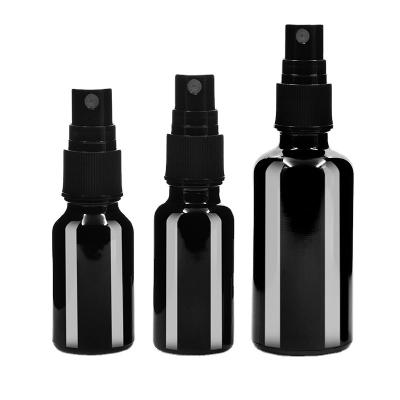 China Hot Selling Factory Sample Free Cover Round Black 5ml/10ml/15ml/20ml/30ml/50ml/100ml Essential Oil Perfume Spray Glass Bottle for sale