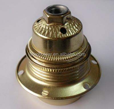 China High Quality E26 E27 Screw Metal Shell Lamp Socket Metal Lamp Holder for sale