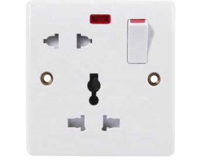 China PC+ABS 13A+10A Electric Wall Socket Multi Switch With Light 13A Wall Socket for sale