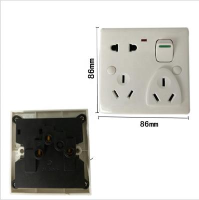 China Classic Residential / Multi-Purpose Socket 8 Pins Multi-Function Electric Wall Socket With Universal Witch Wall Socket for sale