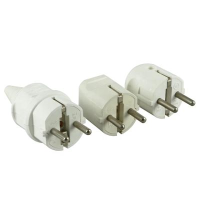 China Round Industrial European Plug 2 Pins Electrical Plug Middle East ABS Male 2 Pins Plug for sale