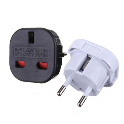 China Commercial UK To Europe Travel Plug Adapter Plug And Plastic Plug Converter for sale