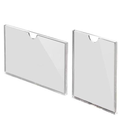 China Lightweight A3 Plastic Acrylic Sheet Data Display Sign Holder 5x7 for sale