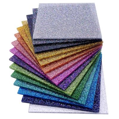 Chine 3 mm coupe laser Glitter Perspex couleur étincelante feuille acrylique PMMA coulée à vendre