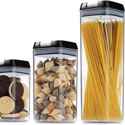 China 5 Food Cereals Organizer Plastic Airtight Storage Container Rugged BPA Free Set With Lids for sale