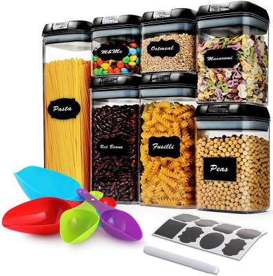 China Amazon Best Selling China Supply BPA Free Plastic Food Cereal Rugged Airtight Storage Containers With Lid for sale